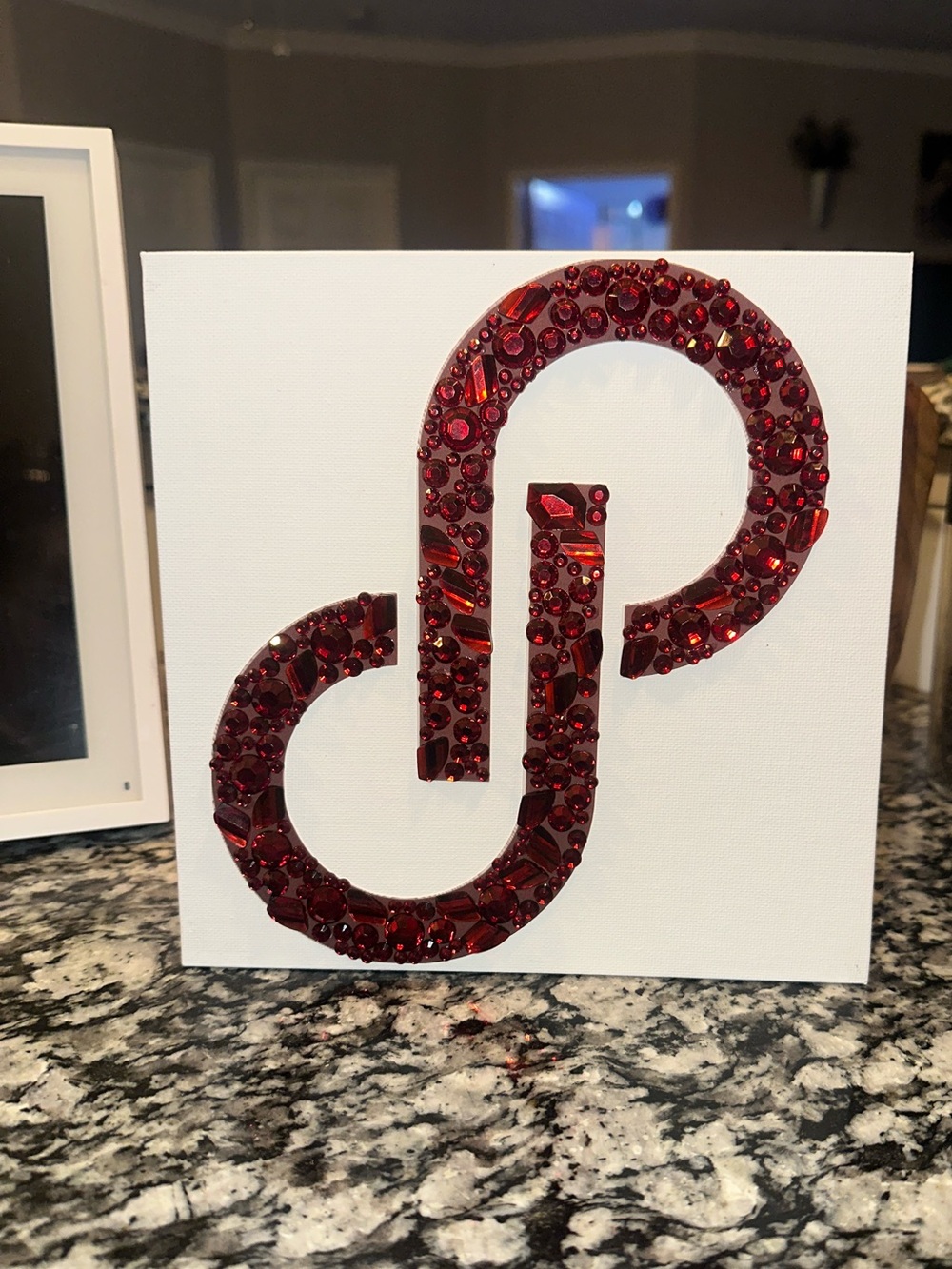 Red Jeweled Decorative Wall Art